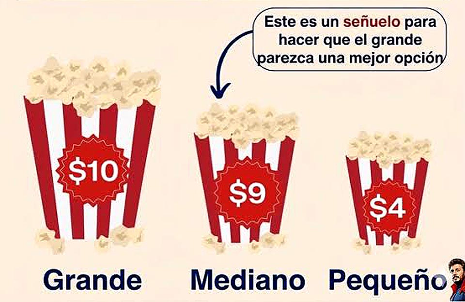 El truco de las palomitas en el cine
